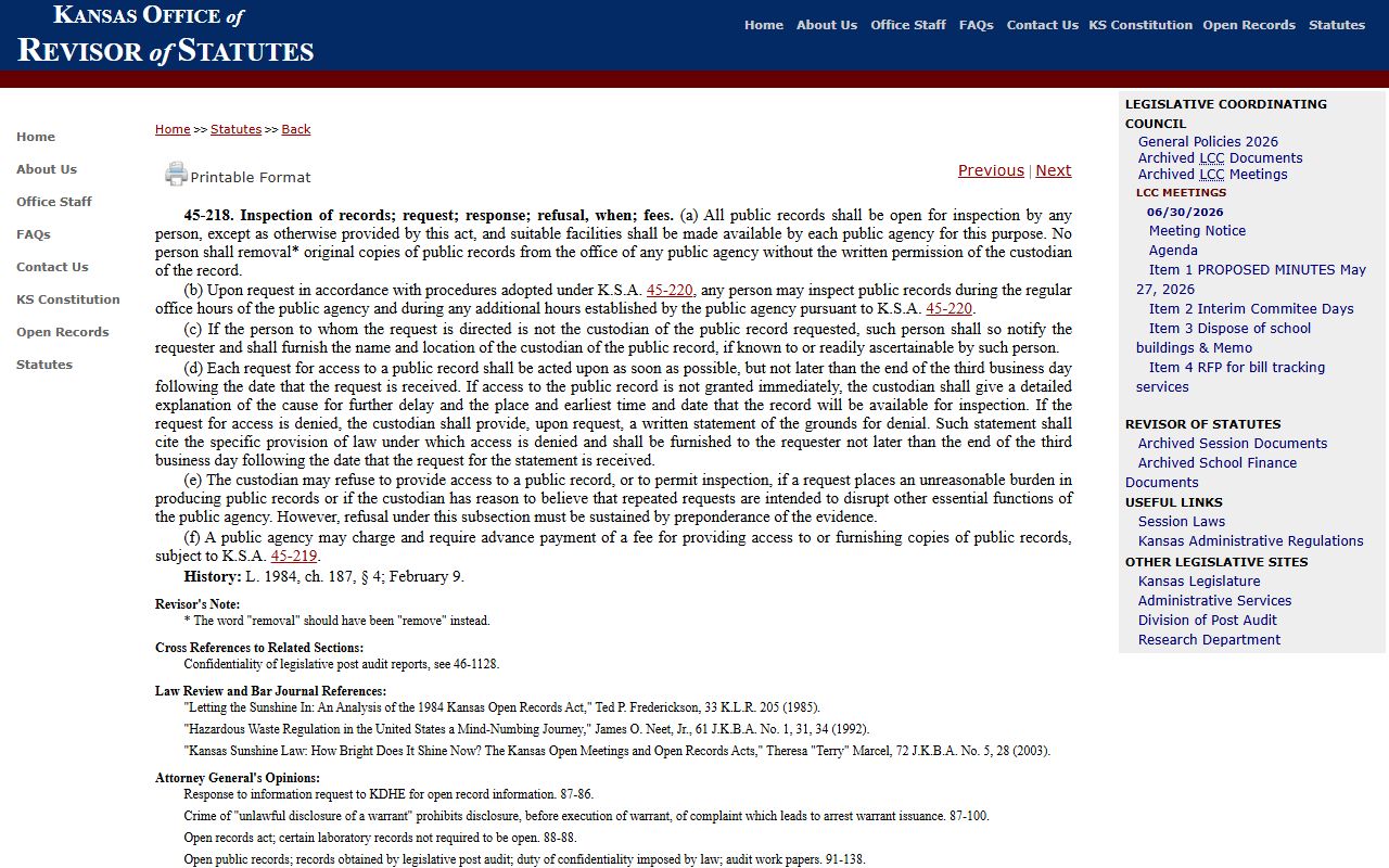 Johnson County Clerk of the District Court records Kansas copying procedures