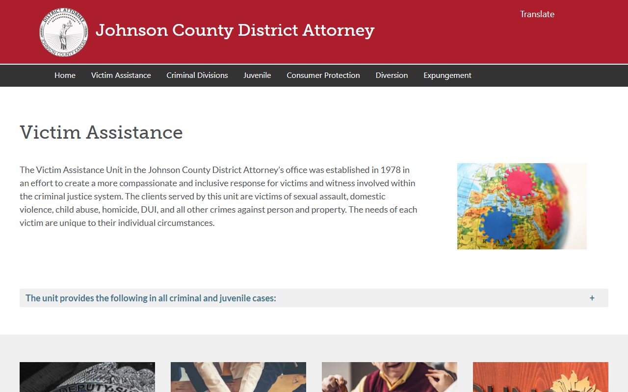 Johnson County criminal court records District Attorney Victim Assistance