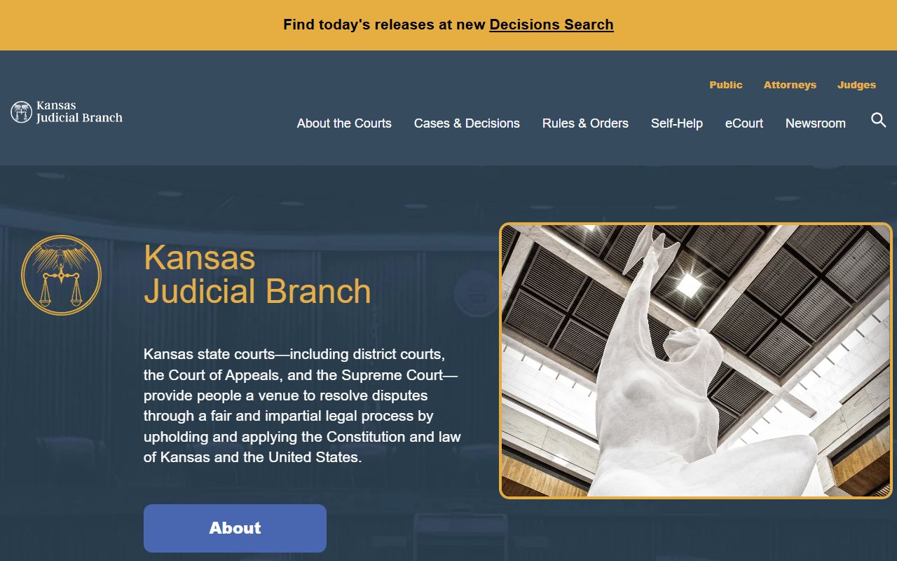Johnson County District Court records Kansas Judicial Branch homepage