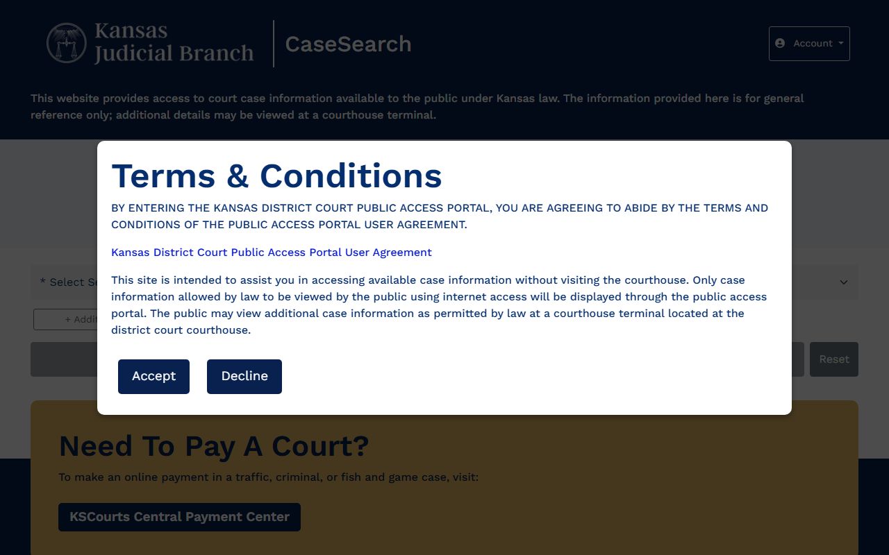 Johnson County court records Kansas District Court Public Access Portal