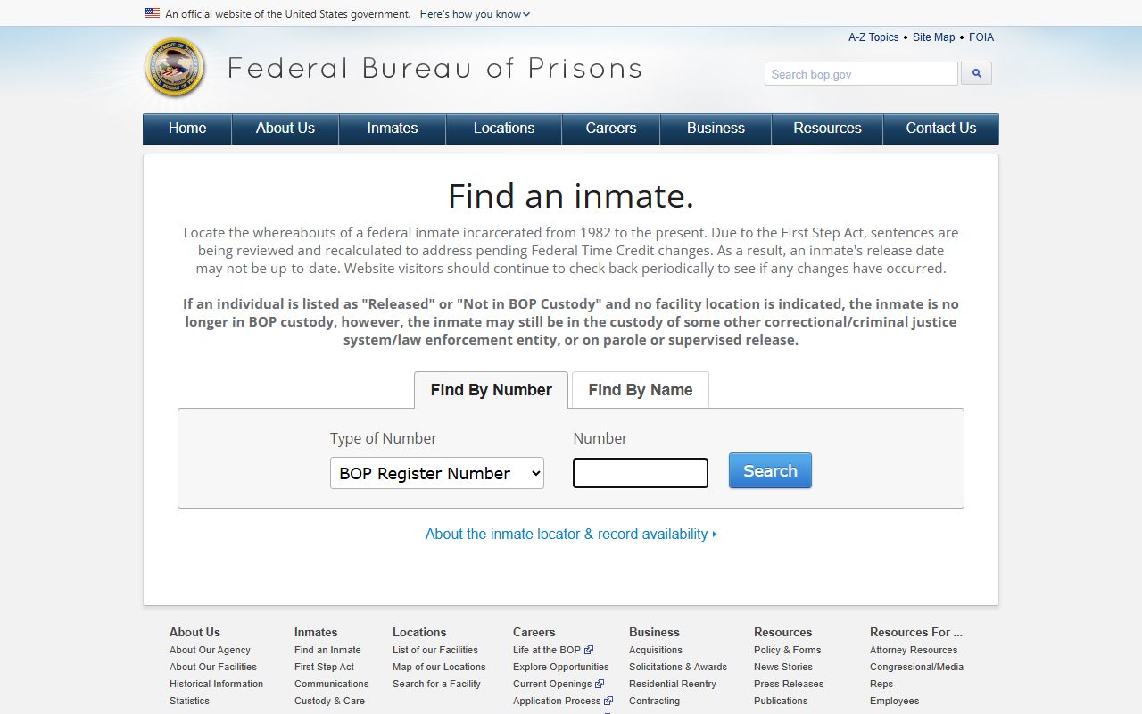 Johnson County inmate records federal inmate locator distinction